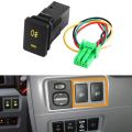 4-Pole 12V Push Button Switch with LED Lights for Fog Lights(33x22mm). 