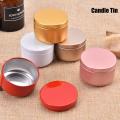 Candle Tin Round Metal Tin Box Candle Tin Aluminum Jar Storage Candle Travel Tin. 