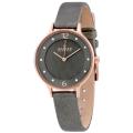 Skagen Grey Dial Grey Leather Strap Watch For Women SKW2267. 