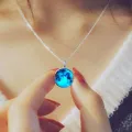 Moon Necklace Glow in the Dark, Luminous Crescent Moon Pendant Necklace, Glowing Jewelry for Women & Girls, Night Party Gift. 