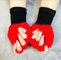 Half Finger Gloves for Girls, Plush Fingerless Gloves in Multicolor | Good Quality & Warm Material. 