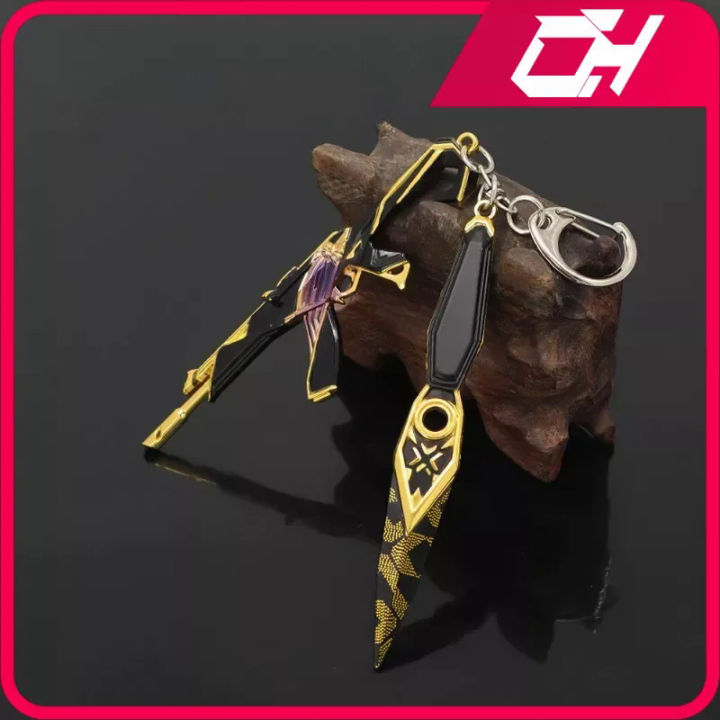 Valorant Keychains Champions 2023 Kunai Vandal Collection 10cm Game Metal Weapon Model Pendant Accessories Keychains Gifts Toys