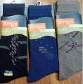 Pack Of 03 100% Cotton long Socks for Men - Random Colors / Design. 