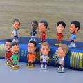 6.5cm Soccer Star Figure Mini Football Player Car Oraments Collection Doll Star Sports Action Figures Toys Fans Fans. 
