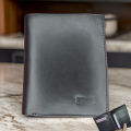 Slim Genuine Cow Leather Wallet for Men Vertical Wallets Thin Short ID Card Holder Money Bag. 