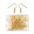 Golden Earring Hooks Base For Jewellery Making (50 Pairs). 