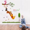 Cartoon Winnie Pooh Friends Tree Wall Stickers For Kids Room Boy Home Decor Wall Decals Nursery Decoration Poster. 