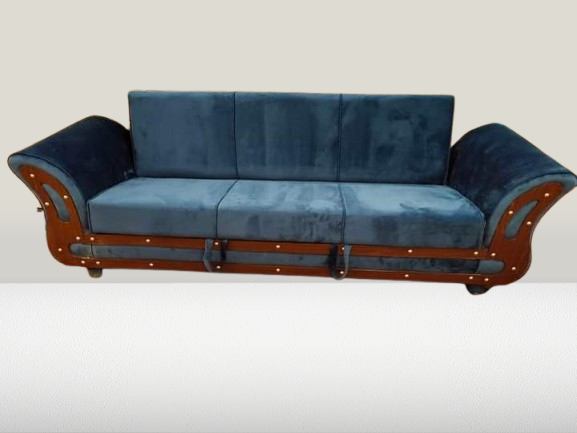 Sofa Combed With Storage 3 Seater Blue Valvet & Custumize Colours Special Offer Available From Customized.......