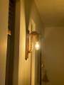 Wooden Wall Light - Antique Wooden Rope Hanging Light (Without Bulb). 