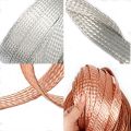 1M Pure Copper Tinned Braid Lead Wire High Flexibility Bare Ground Cable Flat Conductive Tape Square1.5 -12mm2. 