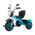 Kids trikes with colorful lights for 3-5 years old,pedal tricycle with double rearview mirrors,adjustable seat foam wheel cruiser scooter balance bike. 