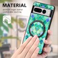For Google Pixel 7 Pro Colored Drawing Leather Back Cover Magsafe Phone Case. 
