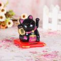 Chinese Lucky Cat Solar Powered Gold Waving Cat Hand Paw Up Wealth Prosperity Welcoming Good Luck Waving Cat Birthday Gift. 