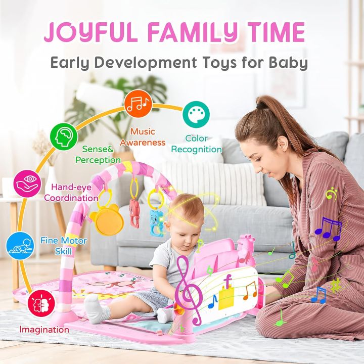 Baby's 3-in-1 Playful Piano Gym & Fitness Mat for Newborns and Toddlers