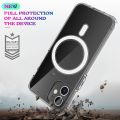 For iPhone SE 2020 / 8 Magsafe Case ple Magnetic Ring All-inclusive Clear Crystal Acrylic PC +TPU Shockproof Case. 