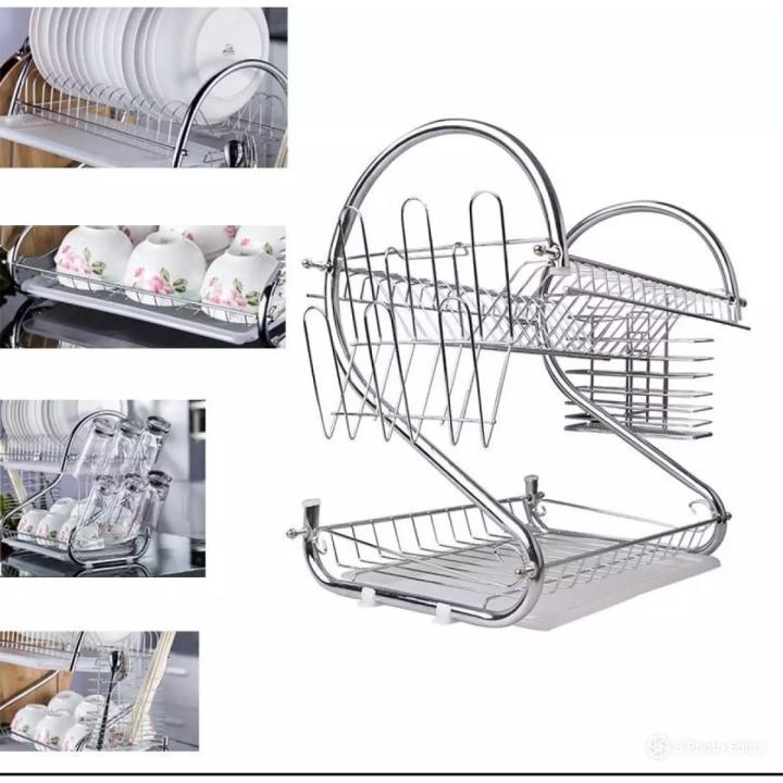 Fancy new design s shape crockery stand kitchen organizer for modern kitchen