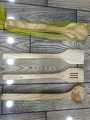 Wooden Spoons & Spatulas Medium Set - 3 Pieces Kitchen Cooking Utensils. 