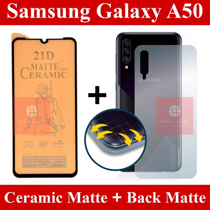 Samsung Galaxy A50 Front Matte Glass Protector Ceramic Matte