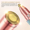 2-in-1 Eyebrow Trimmer for Women - Facial Hair Remover Machine For Women - Face,Upper Lips,Cheek, Chin and Nose Hair Remover, USB RECHARGEABLE Epilator With Ring Light (Pink). 