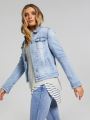 BLACK N WHITE   Denim Jacket Lycra Fabric. 