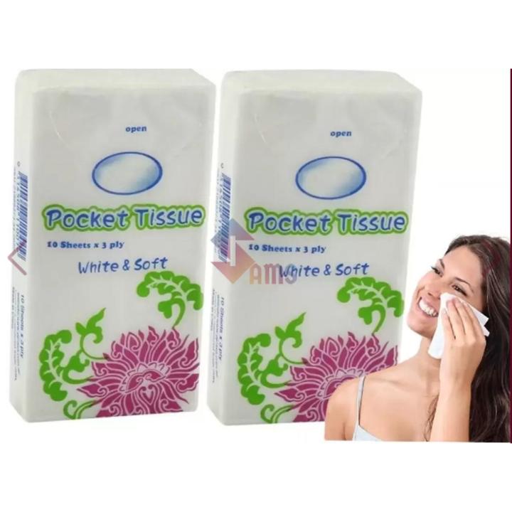 100PCS Pocket Tissue Set 3 Ply Facial Tissue Paper- Ultra-soft Facial Tissues Thick Facial Tissues | Durable Strength Premium Tissues In Fun Disposable Face Towel