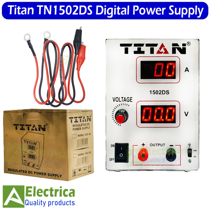 Titan TN1502DS Digital Adjustable Ampere / Voltage Adjustable DC Power Supply  by Electrica