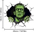 Halloween Horror Figures Peeking Sticker for Cars, 3D Classic Horror Movie Characters Waterproof Scary Vinyl Stickers for Bumper Peeking Car Window Decals. 
