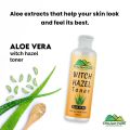 Aloe Vera Witch Hazel Toner – Astringent Properties of Aloe Vera, Minimizes Pores, Soothes Skin for A Fresh, Clear Complexion. 