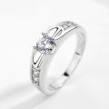 Lady Ring Fine Workmanship Rhinestone Embedded Women Ring. 