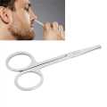 Nose Hair Scissor Curved Blades Scissor Stainless Steel Safety Rounded Tip Nose Hair Trimmer Men Professional Mustache & Beard Scissors Nose Ear Eyebrow Pet Trimming Stainless Steel Scissors Safety Round Tip Design for Trimming Eyelashes Nose Facial & Ear. 