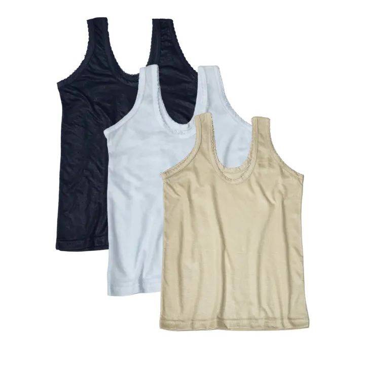 Pack%20Of%203%20Cotton%20Non%20Padded%20Thick%20Straps%20Tops%20Camisole%20Shameez%20For%20Girls%20-%20Image%203