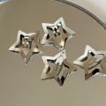 2/200pcs Silver Star Hair Clips for Girl Y2k Filigree Star Metal Snap Clip Hairpins Barrettes Hair jewelry Nickle Free Lead Free. 