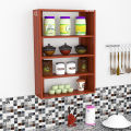 Elegant Kitchen Display Storage Rack Shelf Classic Walnut Engineered Wood Open Book Shelf DIY (Do-It-Yourself) Finish Color - Dark Brown by Home Décor Decorative. 