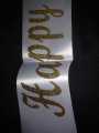 1 pcs 60 Inch Long Sash Happy Birthday Ribbon High quality satin ribbon happy birthday slash for party decoration Wear for Boys and Girls Banner. 