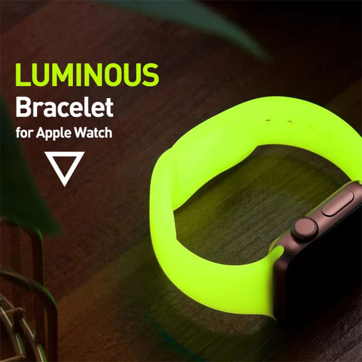 For AppleWatch silicone luminous watch strap, iwatch1-9/SE smartwatch strap