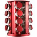 Stainless Steel 16 pcs Jars Rotating Spice Jar Rack Set Seasoning Stand Holder Condiment Salt Pepper Shaker Kitchen Tools. 