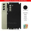 Samsung Galaxy S21 FE Skin/Wrap 360 Protection Sheet Carbon fiber/ Matte/ Transparent/ Lamination Back And Sides Included Camera Skin. 