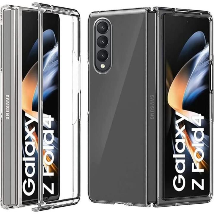 Samsung Galaxy Z Fold 4 Crystal Clear Hard PC Protective Case - Scratch Resistant and Shockproof - Slim Fit Transparent Cover without Phone