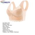 Wireless Bra Comfortable Lace Plus Size Seamless Push Up Padded Sports Bra for Women Anti-snagging Breathable Underwear Breast Support Bra. 