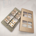 6 Switches+2 Sockets Electric China Fitting Sheet China Switch Board- ECM Metal Series. 