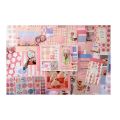Aesthetic Scrapbook Kit(348Pcs), Junk Journal Kit with, Stationery(A). 