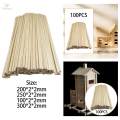 100Pcs Unfinished Wood Sticks Woodcrafts for Crafts Model Building Supplies 200cm. 
