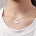 Versatile Black Butterfly Pendant Necklace Personality Collar Chain Light Luxury Jewellery For Women. 