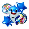 53 PCS Baby Shark Birthday Theme Decoration Grand Set - Blue Theme Set for Birthday Boys, Grand Baby Shark Balloon Theme Decoration, Boys Birthday Accessories Items, Package for Boys Birthday. 