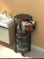 Kitchen Round shape Storage Rack Vegetable Rack 3/4/5 Layer's 360 Degree Movable Cylindrical Kitchen Storage Rack, Closet Storage Rack, Condiment Jars, Vegetable and Fruit Kitchen Storage Trolley for Home/Office. 
