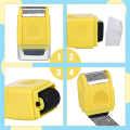 QUANBU 2X Identity Theft Protection Stamp Roller,for Personal Information Blackout, Privacy Confidential and Address Blocker, L. 