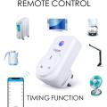 WiFi Smart Plug Outlet Switch Timer Power Socket, Compatible with Amazon Alexa, Google Assistant, IFTTT with APP Remote Control, Turn on/Off Switch, LED Indicator for Home Appliances. 