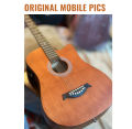 Brown Acoustic Electric Guitar - Semi acoustic Speaker Guitar -  New Box Packed - Free Bag Picks Extra Strings. 