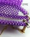 Handmade Pearl Beaded Moti Handbag for Ladies, Medium Size, Waterproof, Zipper Closure, Crossbody Strap, Casual and Formal Wear. 
