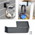 Wall Mount Heavy Duty Metal Under Table Gaming Headphone Stand Hand Bag Briefcase Under Table Hook Hanger. 